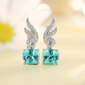 14K White Gold Plated 3-10 Ct Lab Grown Diamond Pear Cut Luxury <b>Stud</b> <b>Earrings</b> for Wedding & Party - Product Image 1