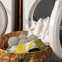 6 boules de séchage en laine 100% laine de Nouvelle-Zélande 7 cm réutilisables, durent plus de 1000 lavages, réduisent les plis, blanches, personnalisables
