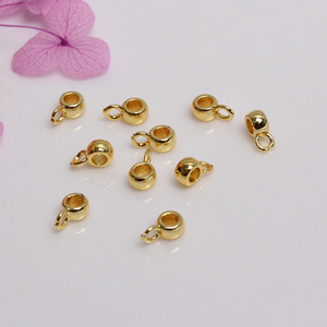 Bead Bail Charm perline placcato oro ruota con anello per collana orecchini che fanno accessori - Product Image 6