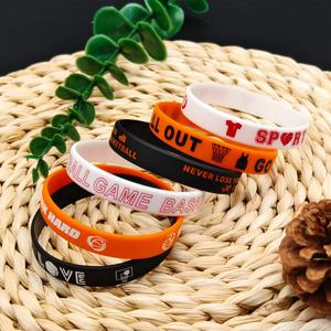 Bracelet de sport en silicone pour le basketball, bracelet de fête sur le thème du basketball, cadeau, logo personnalisé - Product Image 2