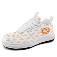 Chaussures décontractées de haute qualité avec logo personnalisé, respirantes, blanches, plateforme épaisse, baskets de skate, OEM ODM FN017