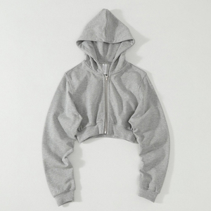 批发同品牌高品质女式短款连帽衫时尚连帽外套 Kendall Jenner 风格 Ropa Deportiva 瑜伽服 - Product Image 1