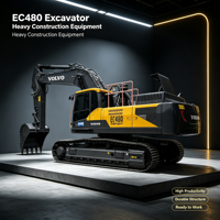 Excavatrice Volvo EC480 robuste de 48 tonnes avec moteur D13F de 270 kW (367 CV), godet de 3,0 m³ et profondeur de fouille de 7,4 m à vendre