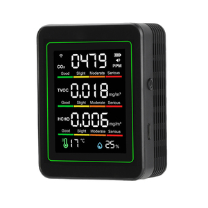 CO₂ TVOC Formaldéhyde HCHO Température <span class=keywords><strong>Humidité</strong></span> Détection en Temps Réel Moniteur Portable Qualité Air Intérieur 5 en 1 - Product Image 3