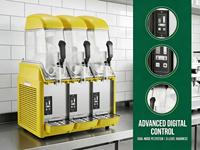 Machine à slush commerciale à bouton-poussoir en acier inoxydable avec une capacité de 36 litres pour restaurants, cafés, bars et grands événements