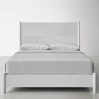 Ensemble de chambre à coucher de couleur blanche Combohome-Meubles de chambre à coucher 4 pièces, lit Queen moderne européen