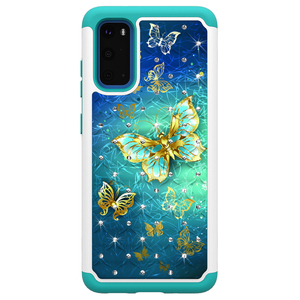 Chống Sốc Long Lanh Kim Cương Bướm Armor Heavy Duty Tpu Pc Điện Thoại Di Động Trường Hợp Đối Với Samsung Galaxy S11e/Đối Với Google Pixel 4 XL - Product Image 1