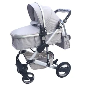 Luxury 3-in-1 Folding High Landscape Prams Cart Baby Stroller 4 Wheels Baby Carrier Car Seat and Stroller Set For Travel