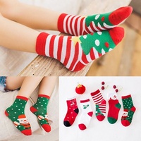 Chaussettes de Noël rouges festives d'hiver, chaussettes de dessin animé unisexes, chaussettes en tricot, spandex/polyester/coton, décontractées, petites et grandes tailles