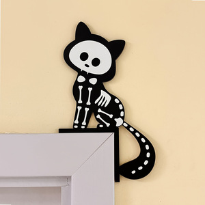 Décorations de cadre de porte en bois sur le thème d'Halloween, autocollants muraux d'angle, ornements muraux, autocollants pour interrupteurs, chambre et salon - Product Image 4
