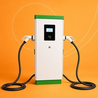 Estación de Carga Rápida DC para Área de Servicio en Carretera, Cargador EV de Doble Pistola de 120kW para Exteriores, OCPP 1.6J, Complejo de Apartamentos, WrightCharge