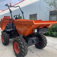 Mini-dumper hydraulique 4x4 de qualité supérieure, benne basculante, moteur EPA, chargeur auto-chargeur 1,5t pour ferme