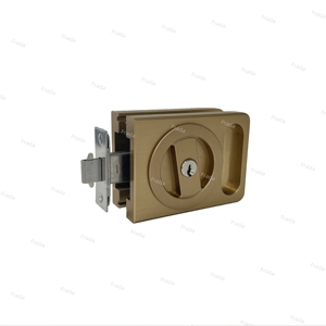 Manija de cerradura delgada moderna para puerta corrediza de vidrio Directo de fábrica con 3 Llaves - Product Image 4