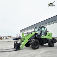 Kostengünstiger Diesel-Lader LAWNIO 3000kg Betriebsgewicht mit Vollhydraulischer Lenkung Sand- und Kies-Lader für den Hof Mini-Diesel-Lader