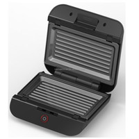 Grill de contact électrique automatique 3-en-1 pour panini, gaufrier et machine à hot-dogs domestique