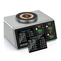 Station de charge GaN haute vitesse KABBOL 140W, 4C4A, hub USB multiport, chargeur pour ordinateur portable PD 65W, chargeur rapide mobile QC 3.0 18W