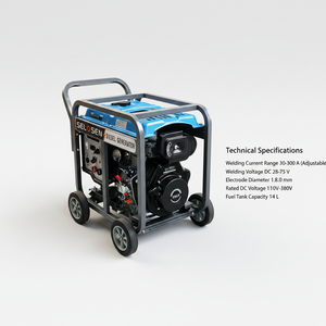 5.5KW Single Cylinder Welding Machine 6KW 5000W 300A 5KW AVR Solid Copper 195F 14L <b>Generator</b> HS6900-300A-diesel Welder *<b>Mobile</b> D - Product Image 6