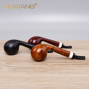 Muxiang Handmade Briarwood Smoking Pipes Apple Style Freehand Tobacco Pipe Gift - Product Image 3
