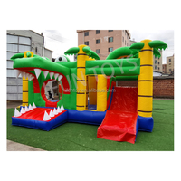 Château gonflable à thème Wild West avec toboggan Jumping House Bouncer Combo pour Cowboys et Cowgirls