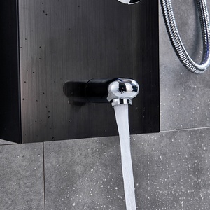 Columna de <span class=keywords><strong>Ducha</strong></span> Digital con Pantalla LED, Hidroeléctrica, Negra, con Efecto Lluvia y Cascada, 2 Chorros de Spa, Mezclador de <span class=keywords><strong>Ducha</strong></span> y <span class=keywords><strong>Bañera</strong></span> - Product Image 5