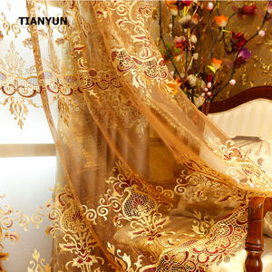 Lusso Turkish tenda ricamo <span class=keywords><strong>Design</strong></span> diretta della fabbrica all'ingrosso su misura <span class=keywords><strong>soggiorno</strong></span> ricamato di lusso europeo tenda - Product Image 6