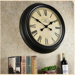 Europeo moderno <span class=keywords><strong>Orologio</strong></span> Al Quarzo Retrò In Ferro Battuto Antico Pannelli Murali Decorativo <span class=keywords><strong>Orologio</strong></span> <span class=keywords><strong>Da</strong></span> <span class=keywords><strong>Parete</strong></span> Per Soggiorno - Product Image 2