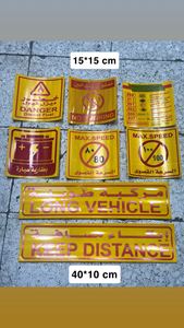 Autocollant de <span class=keywords><strong>danger</strong></span> réfléchissant prismatique jaune fluorescent en PMMA - '<span class=keywords><strong>Danger</strong></span> Diesel Fuel' - Étiquette de sécurité bilingue arabe-anglais - Product Image 6