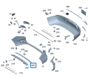 2478859800 adatto per la striscia luminosa del portellone posteriore Mercedes-Benz <span class=keywords><strong>GLB</strong></span> W247 paraurti posteriore - Product Image 4
