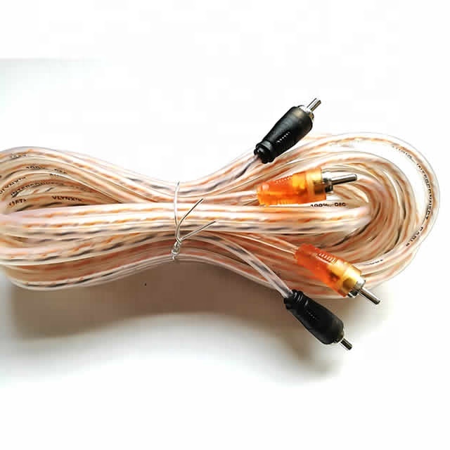 Transparent Soft 2RCA Male to 2RCA Male Stereo Audio Cable for Home Theater