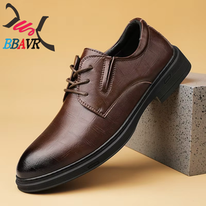 Zapatos de Vestir Casuales con Cordones para Hombre, de Moda, 2 Colores, Tallas 38-48, Antideslizantes y Resistentes al Desgaste, para Primavera, Verano e Invierno, Venta Directa de Fábrica - Product Image 1