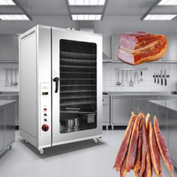 Four à fumage automatique commercial à gaz et électrique à 9 niveaux pour poisson, poulet et saucisses