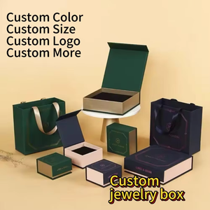 Boîte cadeau pour bijoux en carton rigide mat lavande haut de gamme, boîte d'emballage pour bijoux personnalisée avec logo pour boucles d'oreilles et colliers en gros - Product Image 2