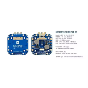 Mateksys Matek Systems FCHUB-12S V2 Placa de Distribución de Energía PDB y BEC de 12V con Sensor de Corriente Integrado de 184A para Drones Xclass Quad - Product Image 2
