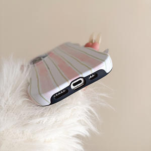 Funda retro a rayas con diseño de ondas para iPhone 16 Pro Max, compatible con fundas para iPhone 17, 15/14, funda dos en uno - Product Image 4