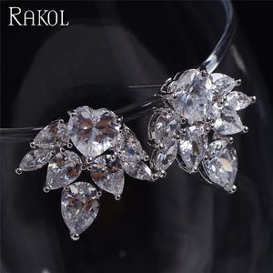 RAKOL SP036 2022 lujo exquisito boda circón nupcial mujer Boutique conjunto de joyería - Product Image 2