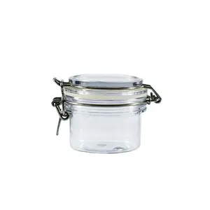 80ml 아름다움 유용한 목욕 소금 항아리 플라스틱 kilner 항아리 향신료 클립 상단 뚜껑 PE 라이너 패드 도매