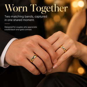 Bagues de couple classiques polies en forme de cœur, en acier inoxydable anti-ternissement, bijoux de mariage en gros - Product Image 6