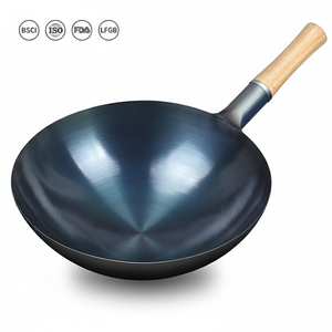 <span class=keywords><strong>Wok</strong></span> Chinois Traditionnel Professionnel en Acier Carbone Antiadhésif - Product Image 1