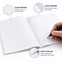 Carnet A4 personnalisable à couverture souple, reliure piquée, pages quadrillées, papier premium, pour bureau, école, vente en gros, cahier d'exercices