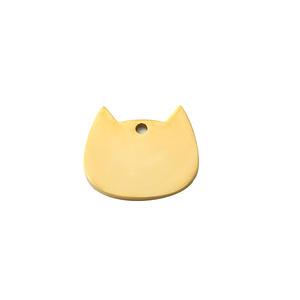 Pendentifs de mode en acier inoxydable, étiquette d'identification pour animaux de compagnie, étiquette de suivi pour chat, <span class=keywords><strong>gourde</strong></span> pour gravure au laser, logo personnalisé, pendentif fin - Product Image 5