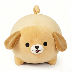 Vente directe d'usine, adorable <span class=keywords><strong>coussin</strong></span> en forme <span class=keywords><strong>de</strong></span> chien brun, doux et moelleux, peluche, cadeau pour enfants - Product Image 2