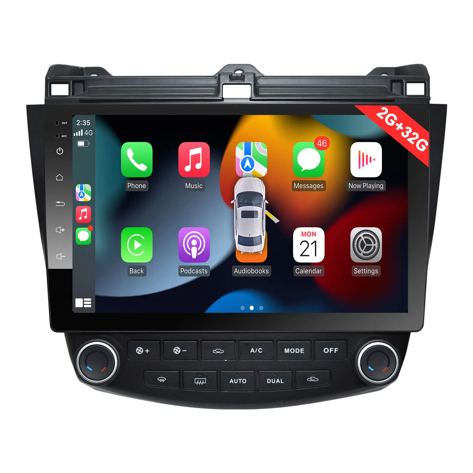 Pemasok Iying Radio Multimedia mobil Android, untuk Honda Accord 7 2003-2007 CarPlay audio mobil stereo pemutar video DIN ganda