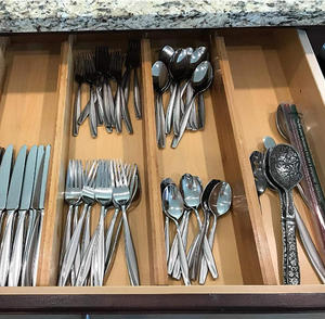 Divisori per <span class=keywords><strong>Cassetti</strong></span> in Bambù di Alta Qualità, Set da 4 Pezzi Regolabili a Molla per <span class=keywords><strong>Cucina</strong></span> - Product Image 6