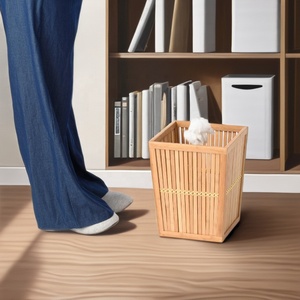 Top Quality Modern Design Bamboo <b>Bin</b> Competitive Price Superior Quality Export Grade Bamboo Trash Can - Product Image 6