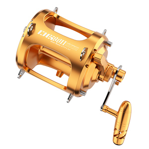 T-<span class=keywords><strong>Bar</strong></span> Jigging eau salée thon Buster pêche à la traîne <span class=keywords><strong>moulinet</strong></span> 45kg puissance bateau coulée roue carbone métal levier système de traînée pour la pêche - Product Image 3