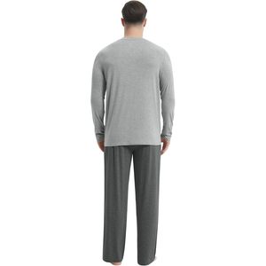 Conjunto de Pijama Personalizado para Hombre de Manga Larga, Cuello en V, Tejido de Bambú Viscosa, Suave y Cómodo, Pantalones de 2 Piezas, Ropa Casual - Product Image 2