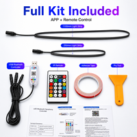 Kit de Tiras LED RGB para Interiores y Exteriores de Automóviles, Cinta de Luz Flexible para el Tablero, Puertas, Reposapiés, SUV, Sedán, Camioneta, Ajuste Universal