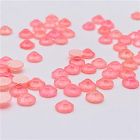 Usine En Gros Hotfix Strass Cristal Fluorescent Fluorescent Rose Verre Coeur Vl Chaussures K9 Verre À Facettes Cabochon Hot-fix