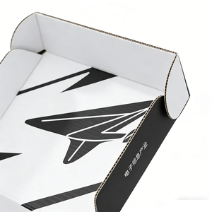 Boîte d'expédition en carton ondulé pour le commerce électronique, logo personnalisé, laminage mat, papier kraft écologique, fermeture magnétique, emballage plat pour chaussettes en fourrure - Product Image 2