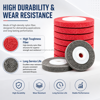 Disque abrasif non tissé en fibre de nylon de 100 mm (4 pouces) pour meuleuse d'angle, polissage et ébavurage du métal et de l'acier inoxydable